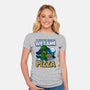 We Came For Pizza-Womens-Fitted-Tee-LtonStudio