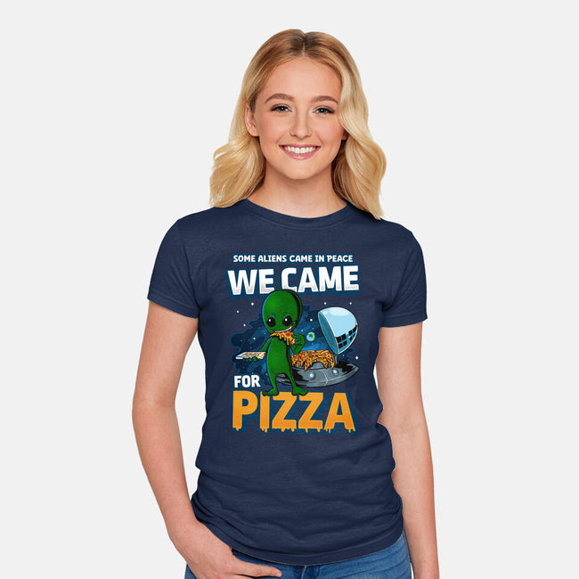 We Came For Pizza-Womens-Fitted-Tee-LtonStudio