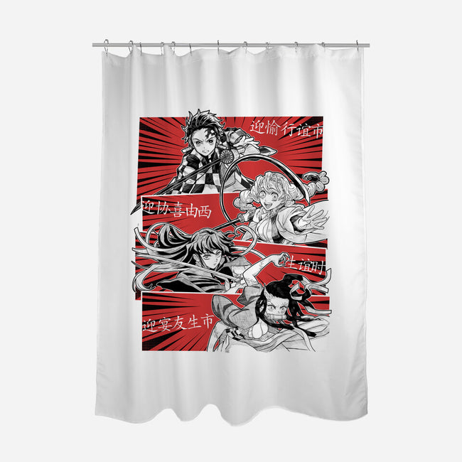 Swordsmith Village Arc Squad-None-Polyester-Shower Curtain-Astrobot Invention