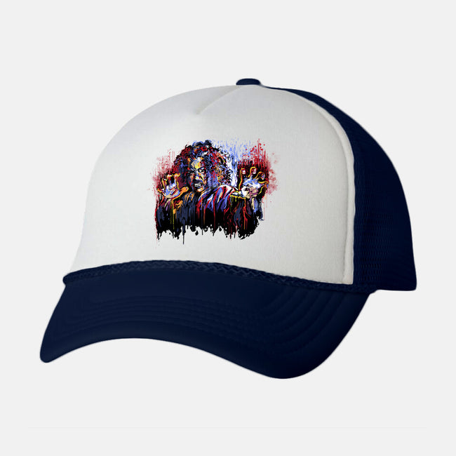 Sho Nuff Painting-Unisex-Trucker-Hat-zascanauta