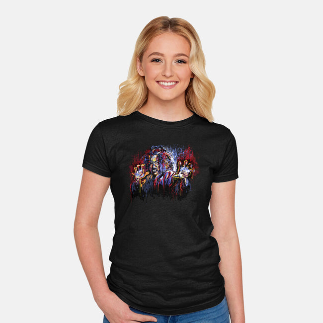 Sho Nuff Painting-Womens-Fitted-Tee-zascanauta