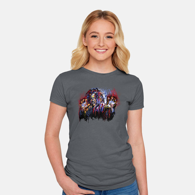 Sho Nuff Painting-Womens-Fitted-Tee-zascanauta