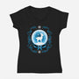 Snow Globe Deer-Womens-V-Neck-Tee-Vallina84