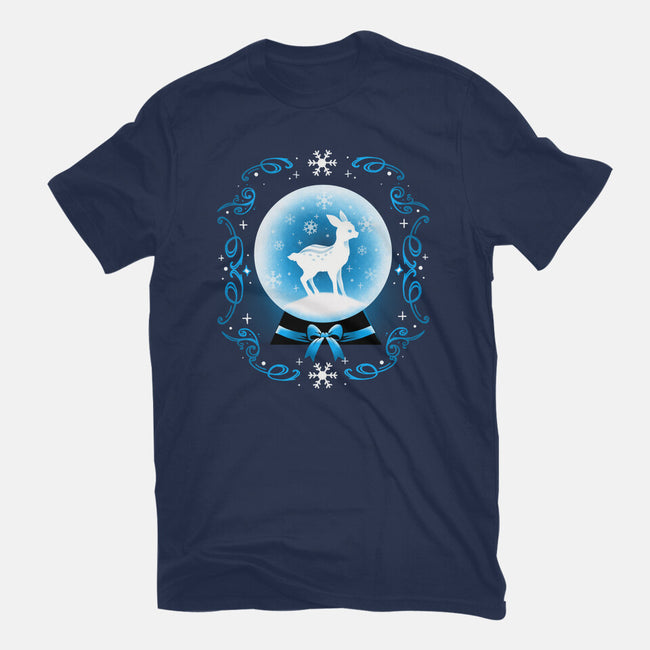 Snow Globe Deer-Unisex-Basic-Tee-Vallina84