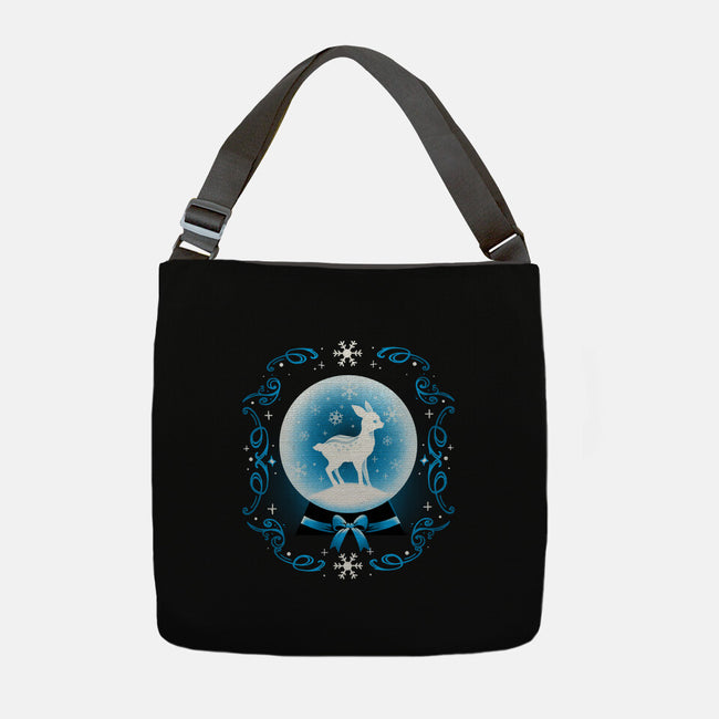 Snow Globe Deer-None-Adjustable Tote-Bag-Vallina84