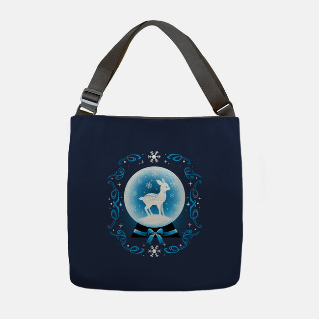 Snow Globe Deer-None-Adjustable Tote-Bag-Vallina84