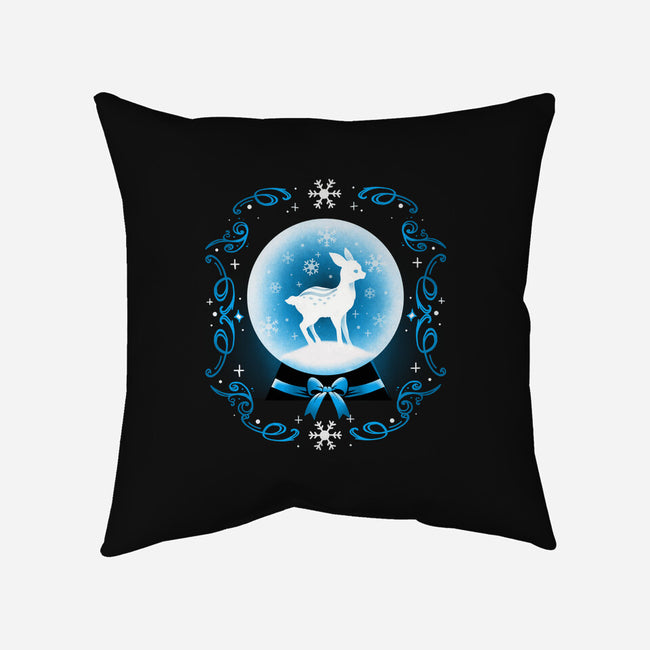 Snow Globe Deer-None-Removable Cover w Insert-Throw Pillow-Vallina84