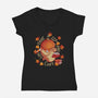 Autumn Comfort-Womens-V-Neck-Tee-artyx