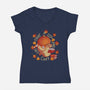 Autumn Comfort-Womens-V-Neck-Tee-artyx