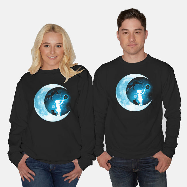 Temptation Moon-Unisex-Crew Neck-Sweatshirt-Vallina84