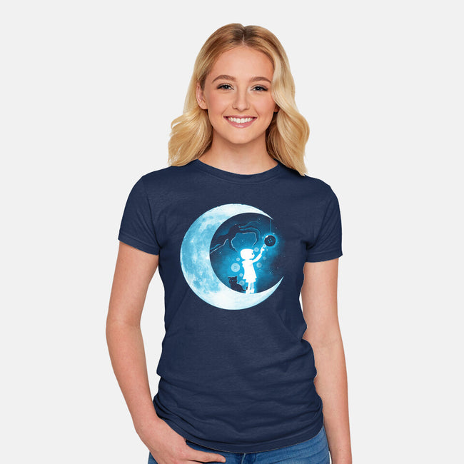 Temptation Moon-Womens-Fitted-Tee-Vallina84