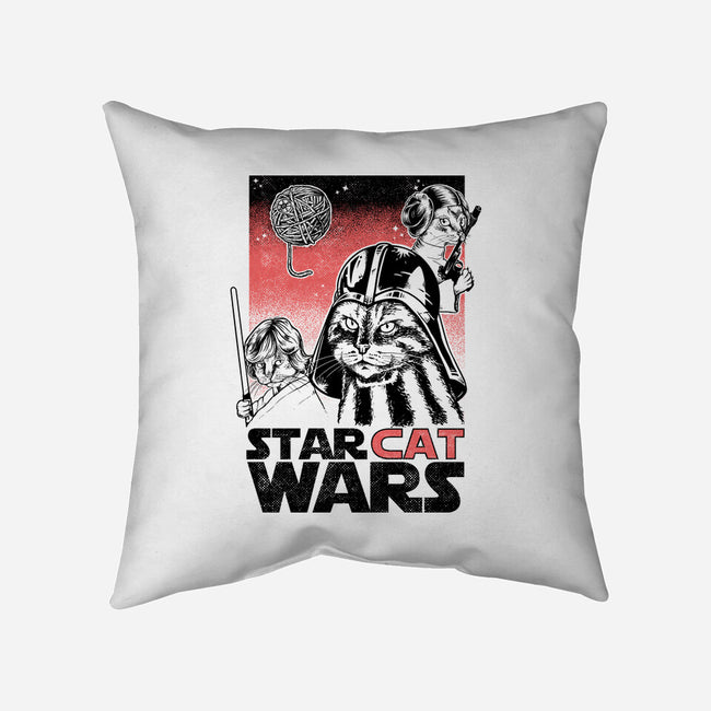 Star Cat Wars-None-Removable Cover w Insert-Throw Pillow-Umberto Vicente