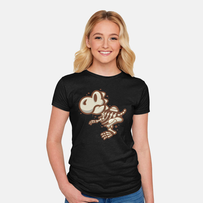 Super Dino Fossil-Womens-Fitted-Tee-jrberger