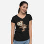 Super Dino Fossil-Womens-V-Neck-Tee-jrberger