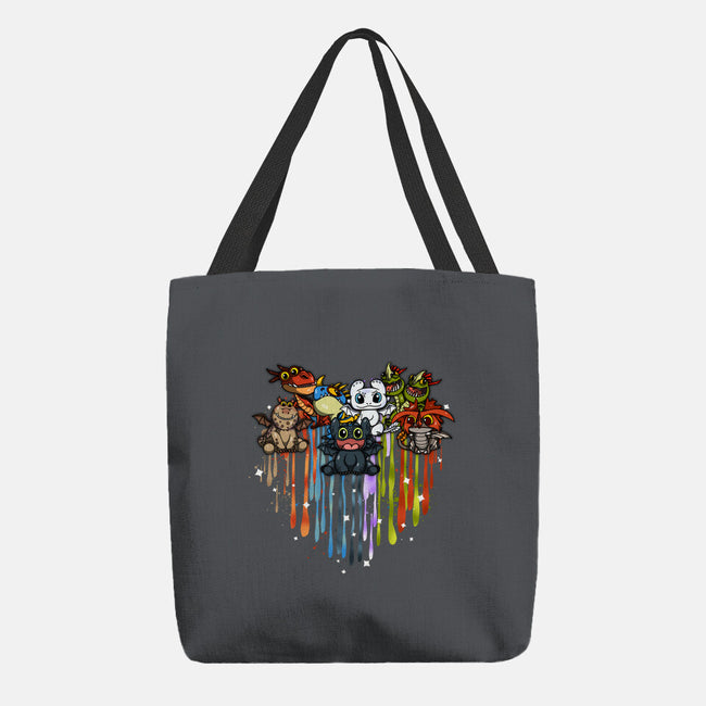 Love Of Dragons-None-Basic Tote-Bag-JamesQJO