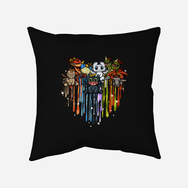 Love Of Dragons-None-Non-Removable Cover w Insert-Throw Pillow-JamesQJO