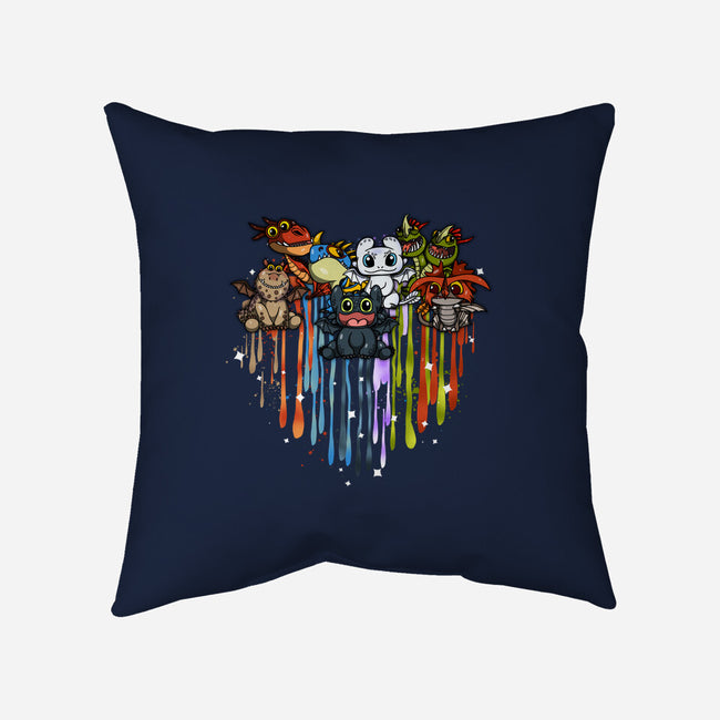 Love Of Dragons-None-Removable Cover w Insert-Throw Pillow-JamesQJO
