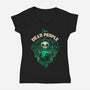 Dead People-Womens-V-Neck-Tee-eduely