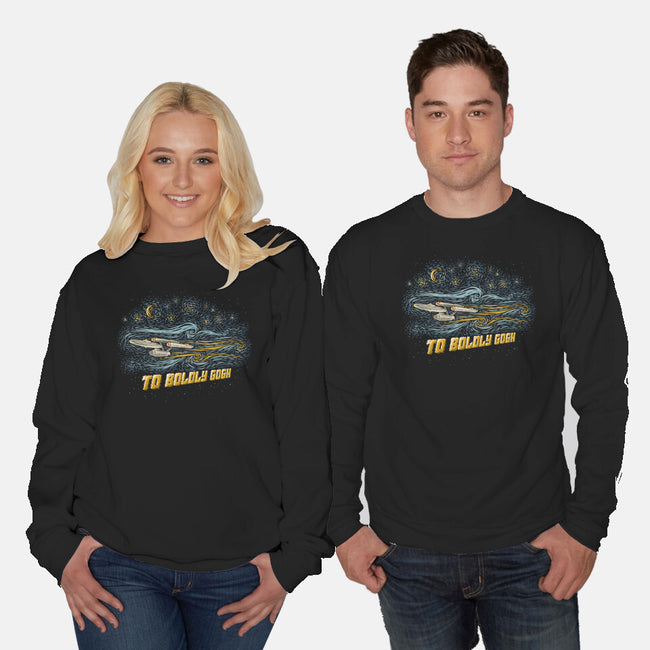 To Boldly Gogh-Unisex-Crew Neck-Sweatshirt-kg07