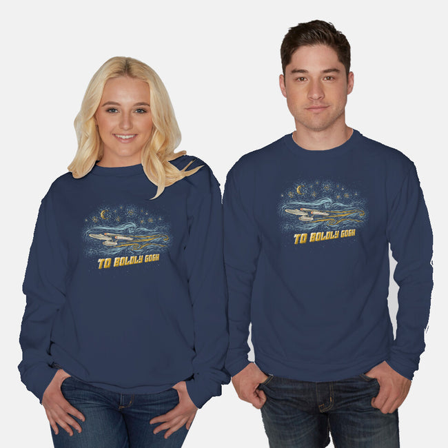 To Boldly Gogh-Unisex-Crew Neck-Sweatshirt-kg07