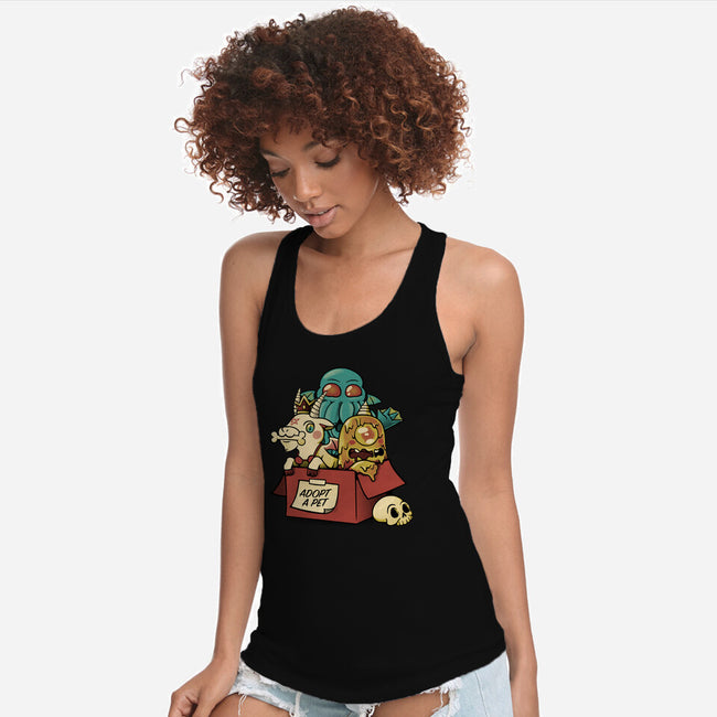 Adopt A Monster Kawaii Pet-Womens-Racerback-Tank-tobefonseca