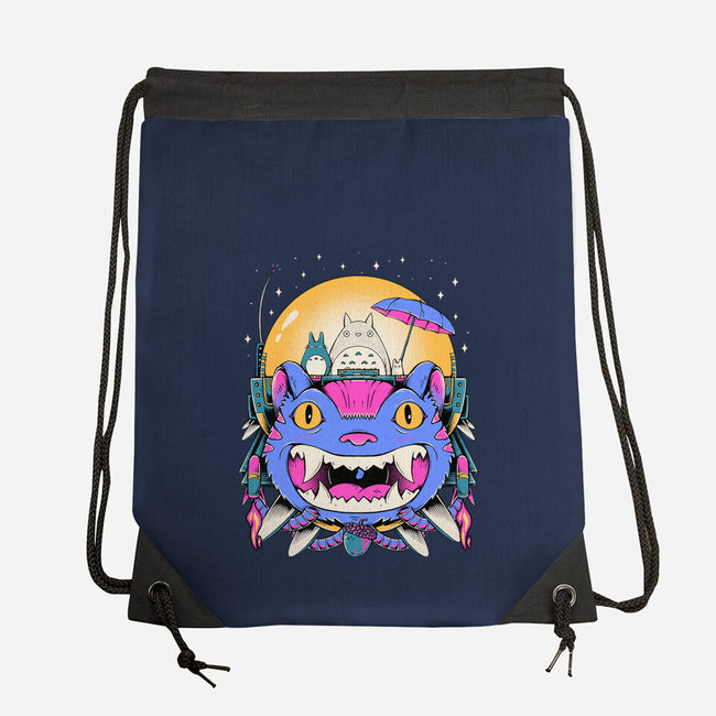 Unidentified Flying Cat-None-Drawstring-Bag-GODZILLARGE