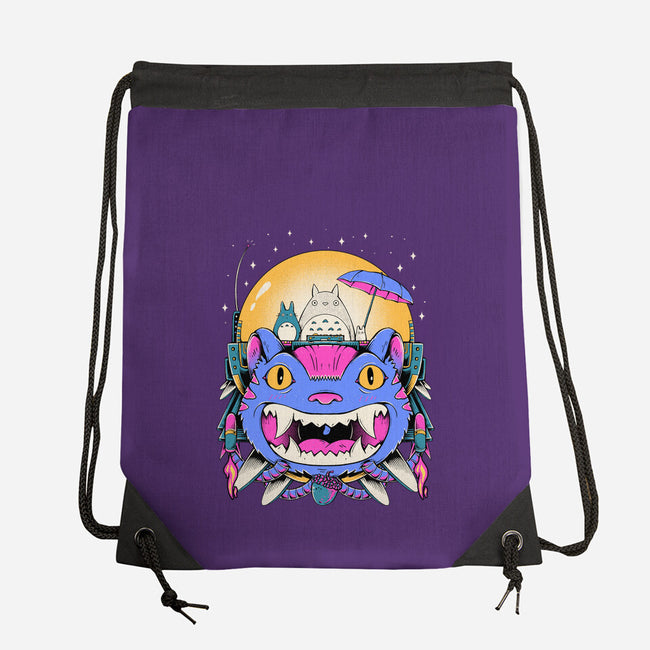 Unidentified Flying Cat-None-Drawstring-Bag-GODZILLARGE