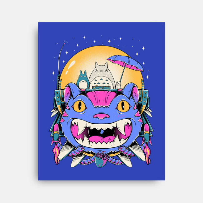 Unidentified Flying Cat-None-Stretched-Canvas-GODZILLARGE