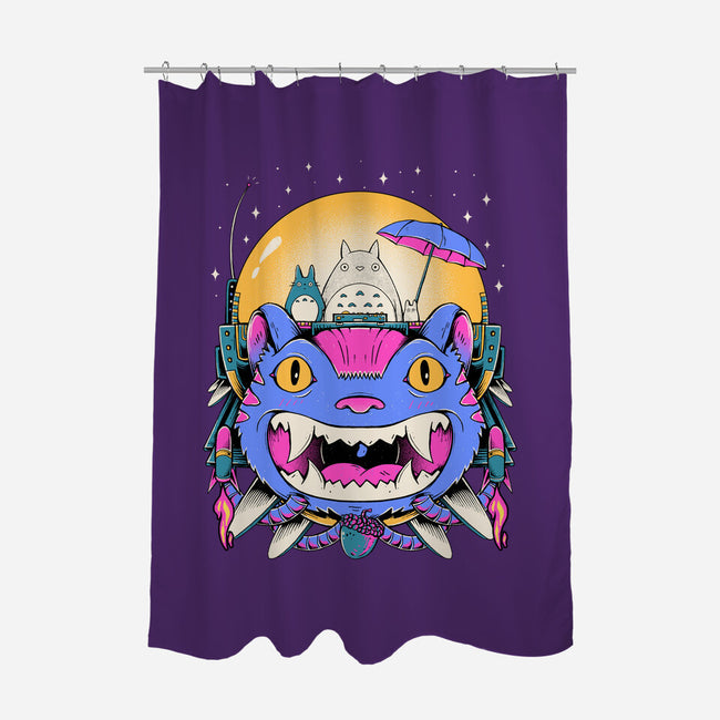 Unidentified Flying Cat-None-Polyester-Shower Curtain-GODZILLARGE