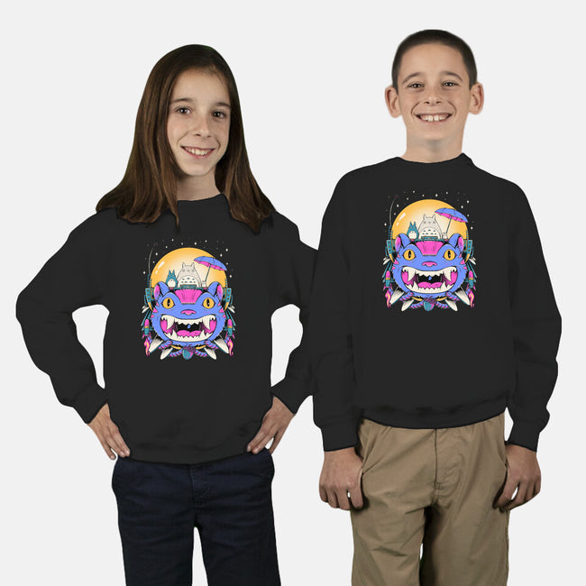 Unidentified Flying Cat-Youth-Crew Neck-Sweatshirt-GODZILLARGE