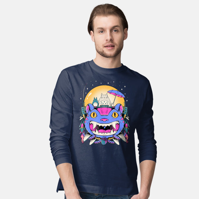 Unidentified Flying Cat-Mens-Long Sleeved-Tee-GODZILLARGE