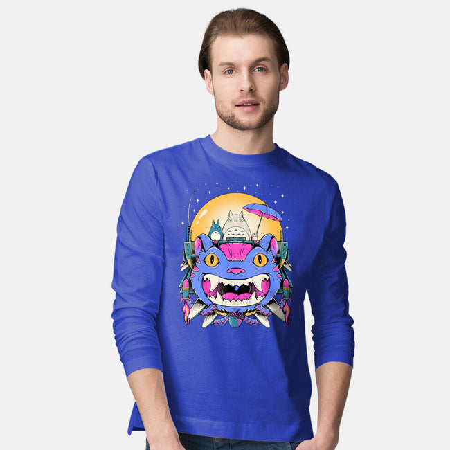 Unidentified Flying Cat-Mens-Long Sleeved-Tee-GODZILLARGE