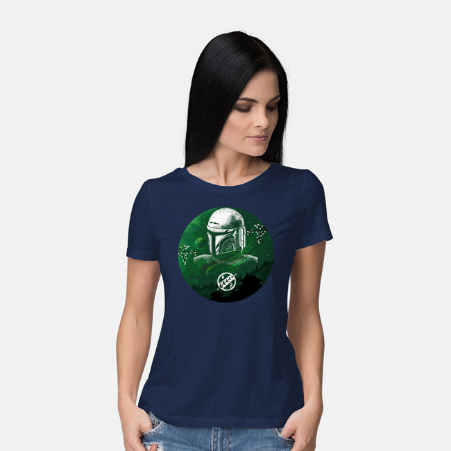 Hunter Galaxy-Womens-Basic-Tee-Astrobot Invention