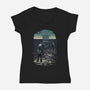 Link Vs Dark Link-Womens-V-Neck-Tee-Diego Oliver