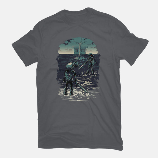 Link Vs Dark Link-Womens-Fitted-Tee-Diego Oliver