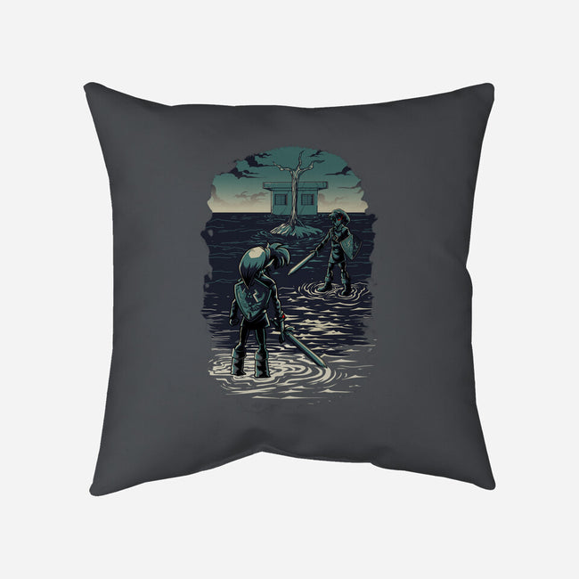 Link Vs Dark Link-None-Non-Removable Cover w Insert-Throw Pillow-Diego Oliver