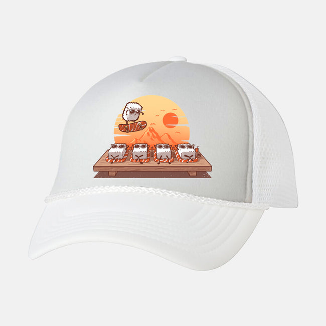 Sushi Sunset-Unisex-Trucker-Hat-erion_designs