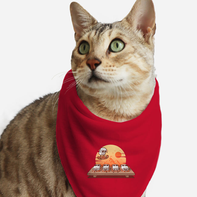 Sushi Sunset-Cat-Bandana-Pet Collar-erion_designs