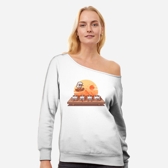 Sushi Sunset-Womens-Off Shoulder-Sweatshirt-erion_designs