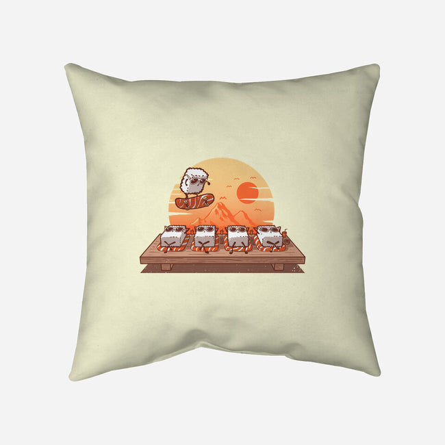 Sushi Sunset-None-Non-Removable Cover w Insert-Throw Pillow-erion_designs