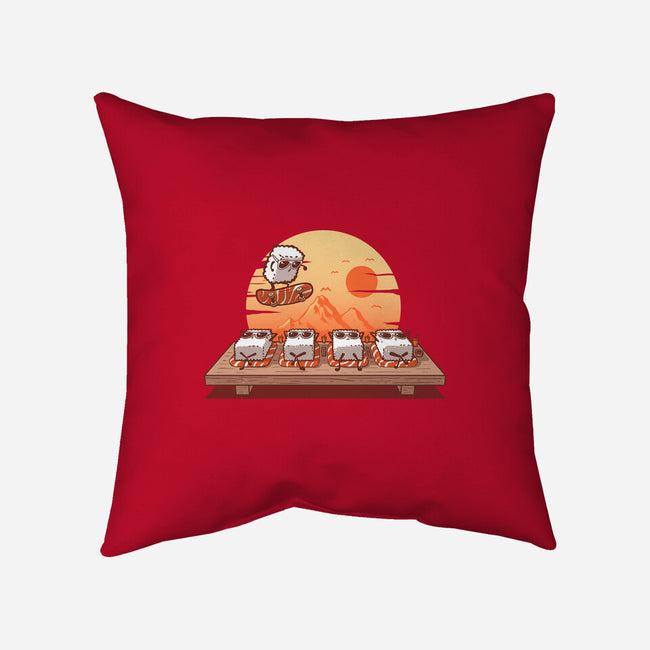 Sushi Sunset-None-Non-Removable Cover w Insert-Throw Pillow-erion_designs