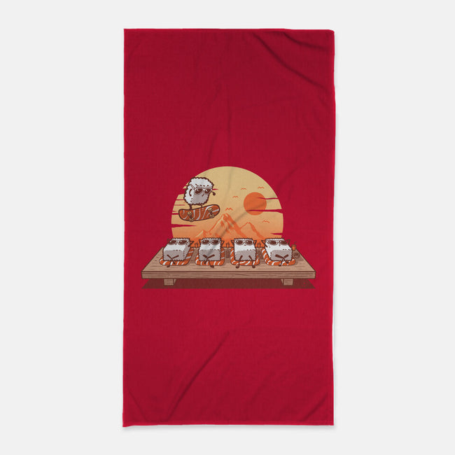 Sushi Sunset-None-Beach-Towel-erion_designs