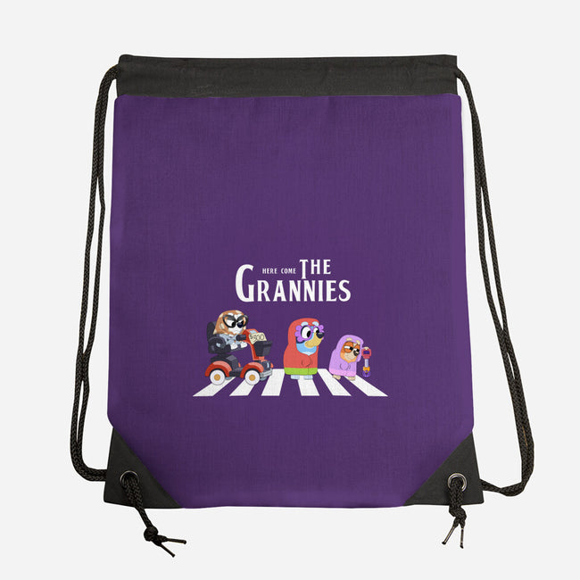 Grannies Crossing-None-Drawstring-Bag-Alexhefe