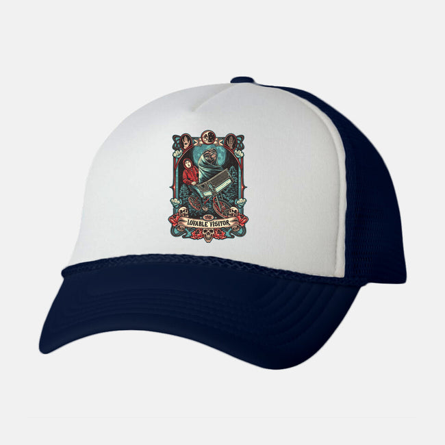 The Lovable Visitor-Unisex-Trucker-Hat-momma_gorilla