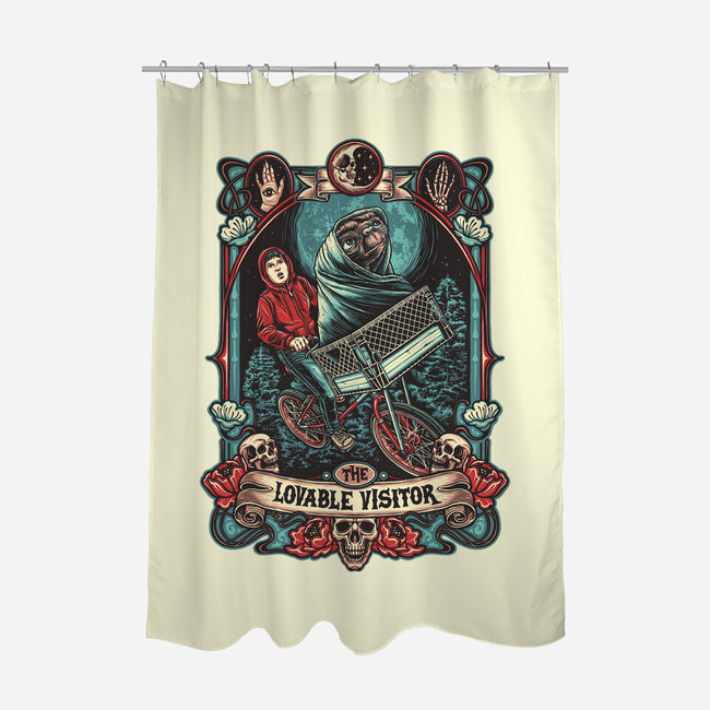 The Lovable Visitor-None-Polyester-Shower Curtain-momma_gorilla