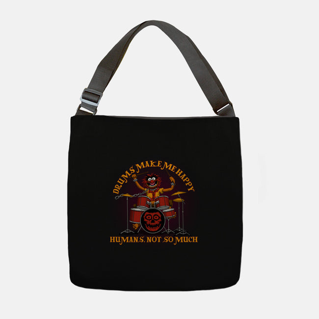 Drums Make Me Happy-None-Adjustable Tote-Bag-rmatix