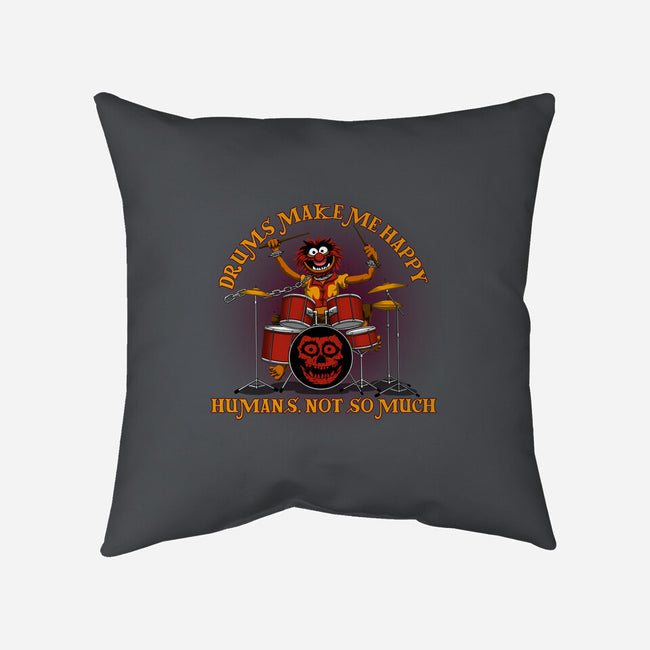 Drums Make Me Happy-None-Non-Removable Cover w Insert-Throw Pillow-rmatix