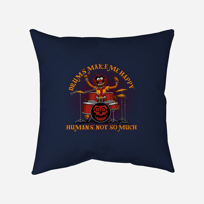 Drums Make Me Happy-None-Non-Removable Cover w Insert-Throw Pillow-rmatix