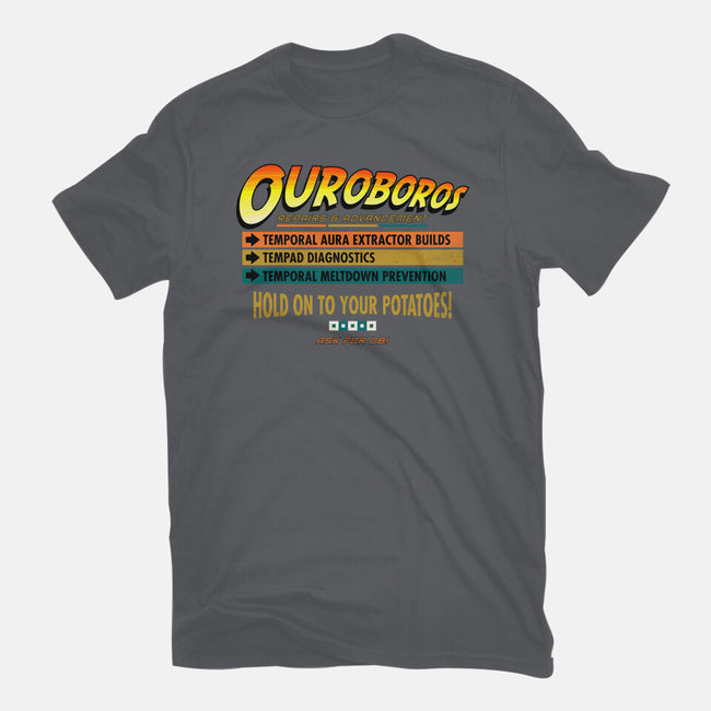 Ouroboros Repairs-Unisex-Basic-Tee-rocketman_art