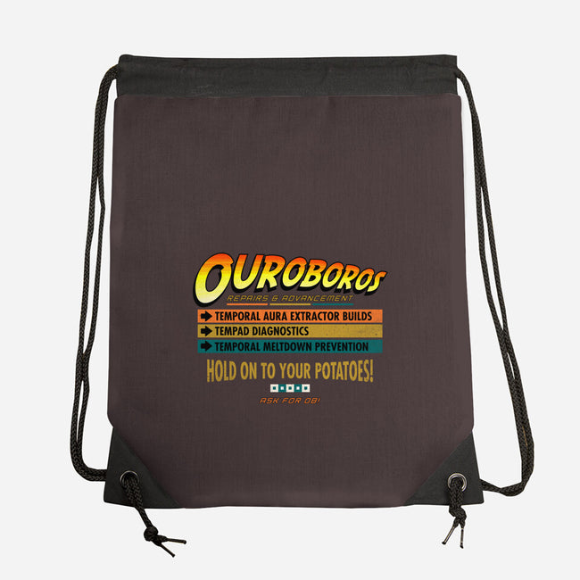 Ouroboros Repairs-None-Drawstring-Bag-rocketman_art